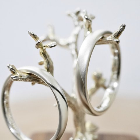 new‼︎『hinata∠』日向の結婚指輪 オーダーリング プラチナ or ゴールド ペアリング 2本セット ( 光沢 & つや消しマット)  結婚指輪のオーロ