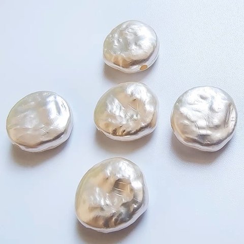 【14x5mm/10個】縦穴　ラウンド　パーツ　ハンドメイド　ビーズ　材料　DIY