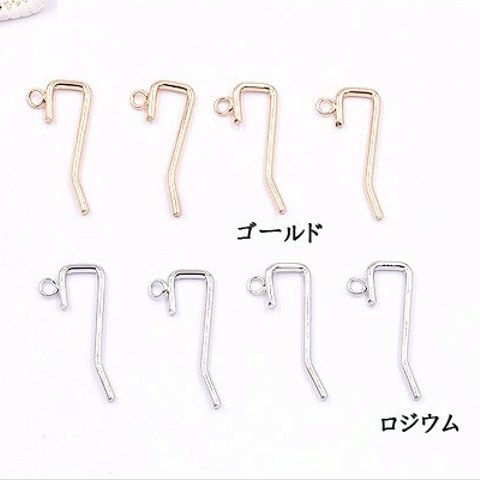 送料無料 4個 ポニーフック ヘアアクセサリー カン付 14×31mm【4ヶ】 M3232-2-R