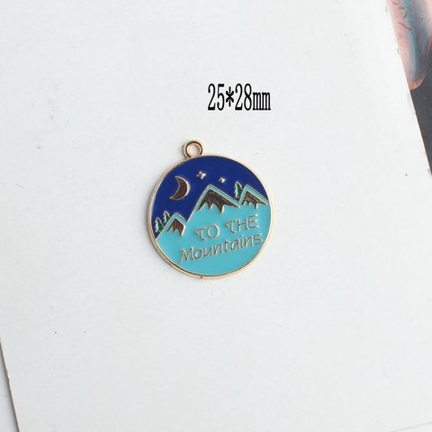 山 キャンプ チャーム アクセサリーパーツ 2個入り