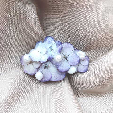 小さい紫陽花ブローチ