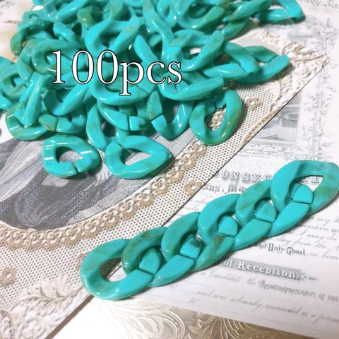 SALE【アクリルチェーンパーツ100個セット】