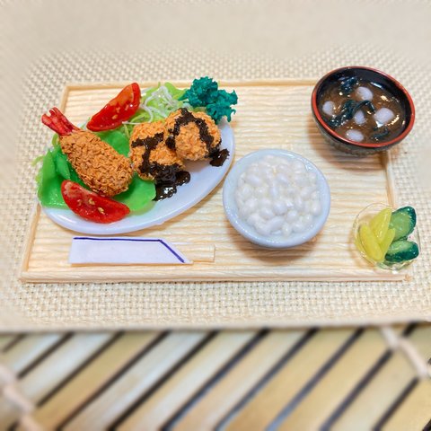 ミニチュア＿フライ定食