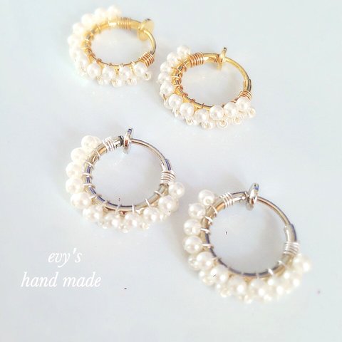 pearl hoop earring