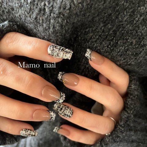 New ❤︎ Monotone Tweed nail tip