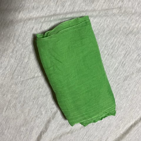 緑色染め布(ガーゼ)