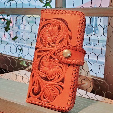 手帳型 栃木leatherスマホカバー