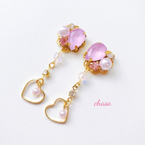 数量限定【Heart】Candy Delight パウダーcolor♡ピアス＊イヤリング