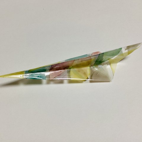 ステンドグラス風折り紙・飛行機