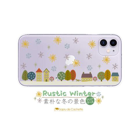 Rustic Winter（素朴な冬の景色） クリアスマホケース