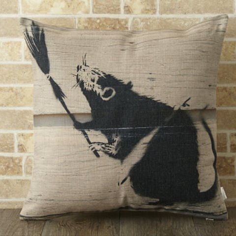 Banksy  マウススイーパー クッションカバー jubileecushionba007