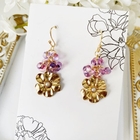 【300円】桜・開花宣言・チェコビーズピアス8