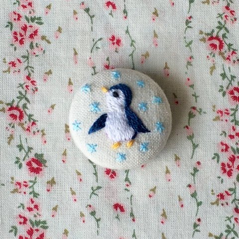 ペンギンさんの刺繍マグネット