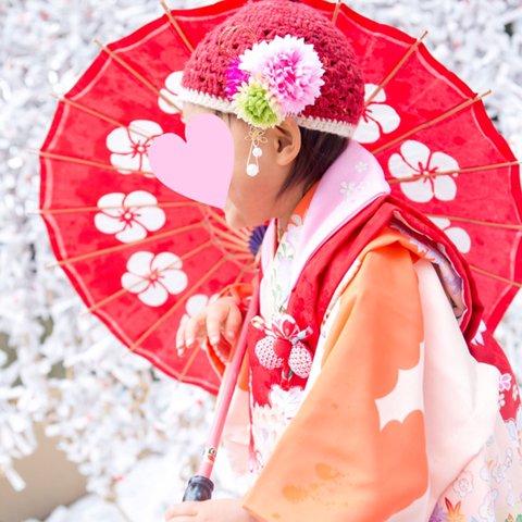  髪飾り＊コサージュ 夏祭り 卒入園式＆卒園式 ハンドメイド