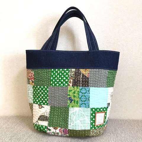 m294 パッチ&刺し子 ぽっこりbag