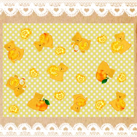 ❣️SALE❣️🍊teddy teddy orange🍊デザインペーパー