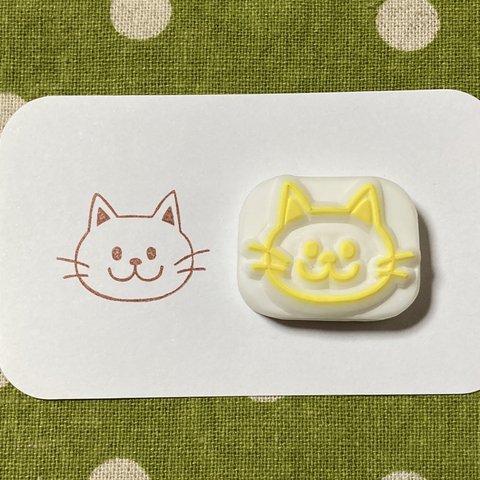 【消しゴムはんこ】ねこはんこ☆（持ち手なし）