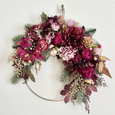 Rose & Dahlia wreath