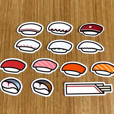【にぎり1：13枚×2セット】寿司　フレークシール