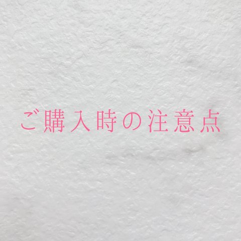 ご購入時の注意点