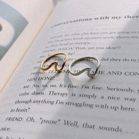 silver925 wave ring