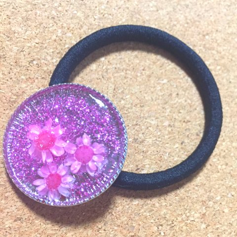 ヘアゴム レジン 花