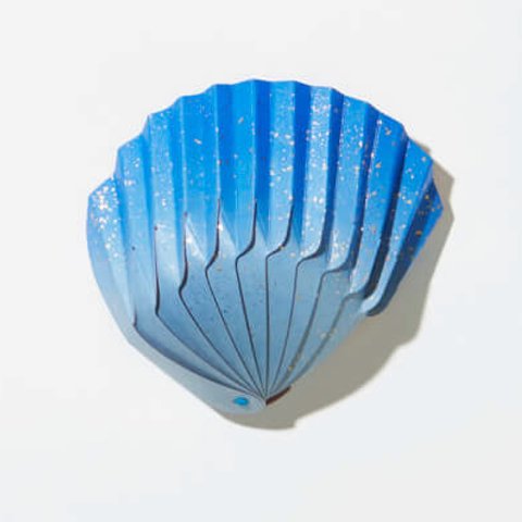 紙の貝殻椀　砂子（青）