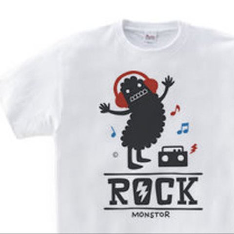 ヘッドフォンとモンスター 　150.160（女性M.L） Tシャツ【受注生産品】