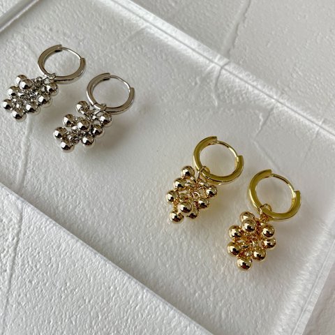 grape hoop pierce/earrings
