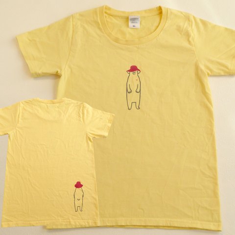 名入れ 両面プリント Tシャツ くま ( kuma female )