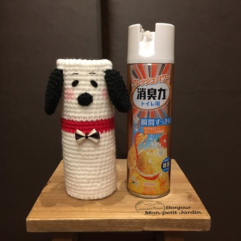 消臭力トイレ用スプレーカバー♡犬