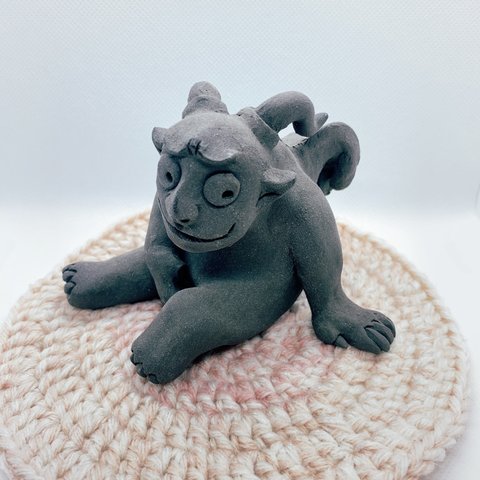 陶器人形 Baby Gargoyle～にやり オブジェ ハロウィン