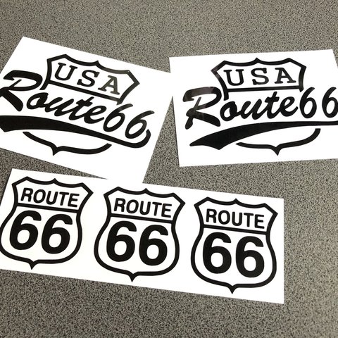 【 US root66  USA 001 】ルート ステッカー お得5枚セット 【カラー選択】送料無料♪ ハーレー カブ アメ車 