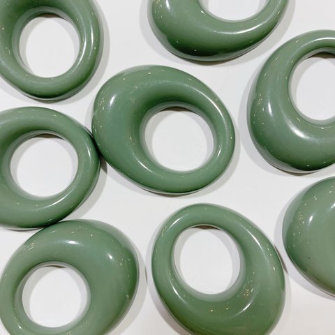 【4pcs green #13-6】シンプルアクリルパーツ