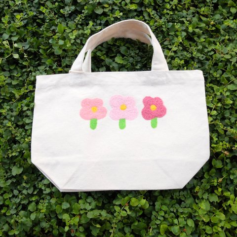 ３つのお花のお弁当トートBAG