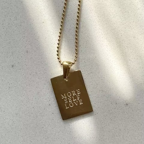 【Jane's】18k Gold Plated Necklace 18金ゴールドプレートネックレス　MORE SELF LOVE