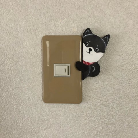  トールペイント  チラッと黒柴ちゃん