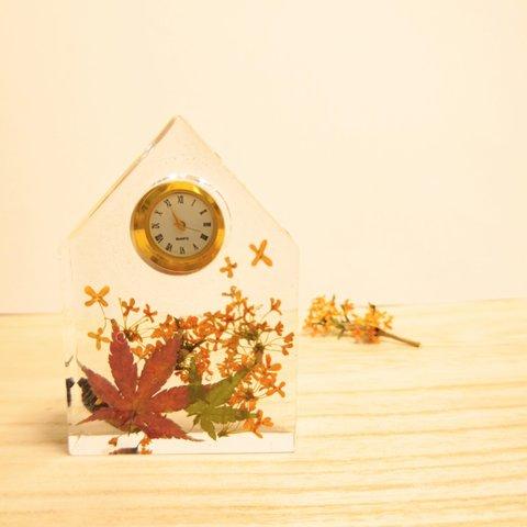 金木犀と紅葉の時計のお家  Ｂ級品