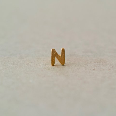 LETTER  N stud earrings 