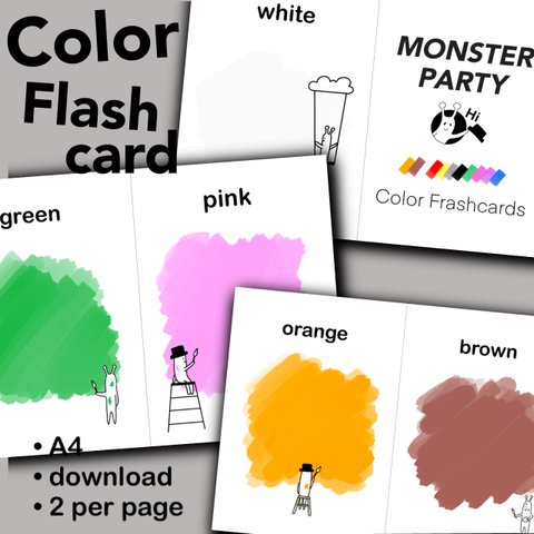 Color Flash cards 1/2