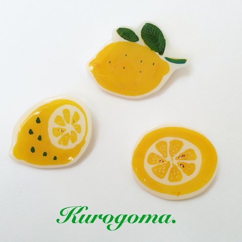 レモンのブローチ 【new!!】