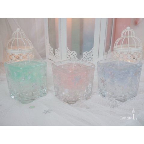 Snowflakes Candle＊Square Type