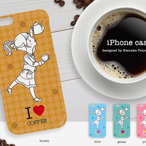 iPhoneケース／I LOVE COFFEE