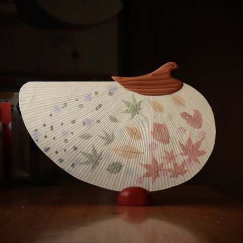 【CREATIVE SHERPA】江戸仕立て都団扇千鳥型(松崎和紙)千鳥うちわ 伝統工芸品
