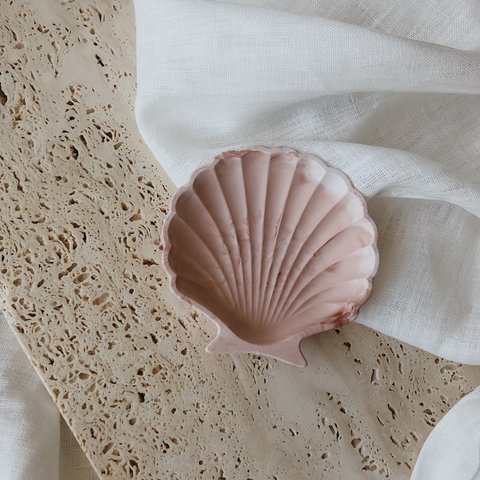 Jesmonite Shell plate marble ジェスモナイト シェルプレート マーブル