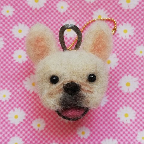 ちまっと可愛い♡羊毛フレブルちゃんキーホルダー☆犬