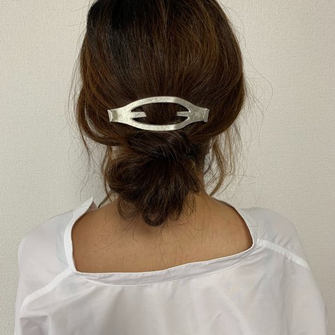 【2way】ヘアアクセサリー（OVAL）錫　マスクフック　マスクストッパー　マスク留め　マスクアクセサリー　シンプル　耳が痛くならない　ヘアフック