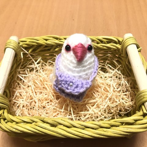 インコちゃん用春色ポシェット（ライラック）