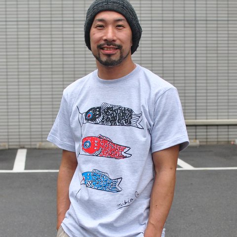 こいのぼりメンズＴシャツ S M L XL ☆親子でお揃いコーデもできます☆こどもの日☆