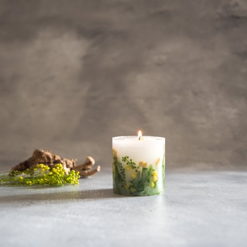 「green MIMOSA.」 Botanical candle